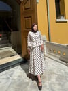 Puantiye etek takım -ekru