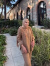 Tüylü triko takım -sütlü kahve