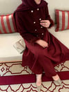 Tüylü tüvit ceket -bordo 