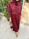 Volan Gül Detay Bluz | bordo