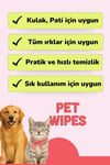 Islak Silindir Evcil Hayvan Temizlik Havlusu Kedi/Köpek Pet Wipes 64 Yaprak XL PTH00002