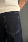 Dikiş Detaylı Regular Fit Jean Lacivert