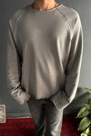 Gri Pis Yaka  Oversize Sweatshirt