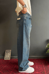 Mid Blue Wide Leg Jean 