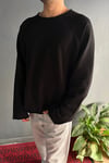 Siyah Pis Yaka  Oversize Sweatshirt