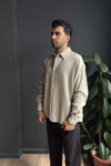 Yeşik Oversize Krinkıl Gömlek