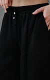 Keten beli lastikli şalvar pantolon