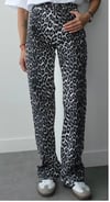 Leopar Desen Palazzo Pantolon