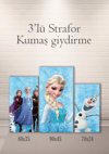 Elsa 3lü Strafor Kumaş Giydirme