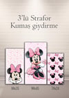 Minnie Mouse 3lü Strafor Kumaş Giydirme