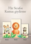Safari 3lü Strafor Kumaş Giydirme