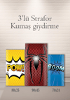 Spiderman 3lü Strafor Kumaş Giydirme