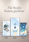 Uzay 3lü Strafor Kumaş Giydirme