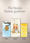 Winnie The Pooh 3lü Strafor Kumaş Giydirme
