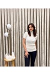 Yarım Kollu Balıkçı Yaka Triko Örme Badi Kazak Krem Renk
