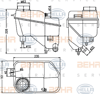 BEHR 000S - Radyatör Yedek Su Deposu - Mercedes W211-219
