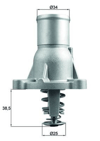 BEHR-T TI26092 - Termostat - Opel Astra H Insignia