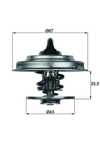 BEHR-T TX1887D - Termostat - Mercedes 124-201-463-123/korando/musso/rexton
