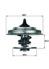BEHR TX1865 - Termostat - Av Actros, Atego I/ii, Axor, Econic, Lk/ln2, Lp, Mk, Ng, O 301, O 305, Unimog