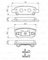 BOSCH 0986424814 - Fren Balatasi Arka - Japon Lancer (cs) : Lancer (cy) 08- : Outlander (cu) 03-06