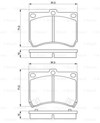 BOSCH 0986460974 - Fren Balatasi Ön - Japon 323 (ba)