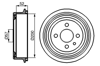 BOSCH 0986477018 - Kampana Arka - Opel Astra F Vectra A-b Corsa B Omega B
