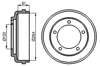BOSCH 0986477048 - Kampana Arka - Ford Transit M-12