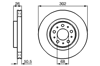 BOSCH 0986478454 - Fren Diski Ön - Volvo Volvo C70 V70 I