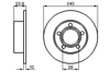 BOSCH 0986478461 - Fren Diski Arka - Vw A6
