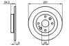 BOSCH 0986478701 - Fren Diski Arka - Japon Mazda 323 Mx-3 Mx-5