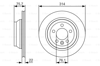 BOSCH 0986479094 - Fren Diski Arka - Vw Touareg