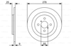 BOSCH 0986479360 - Fren Diski Arka - Japon Yaris