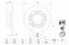 BOSCH 0986479401 - Fren Diski Arka - Ford Transit V-347