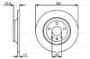 BOSCH 0986479458 - Fren Diski Arka - Vw A6