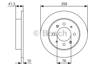 BOSCH 0986479462 - Fren Diski Arka - Kore Cerato/elantra 01-07