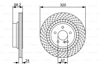 BOSCH 0986479654 - Fren Diski Arka - Mercedes W211-212-218