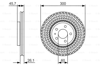 BOSCH 0986479666 - Fren Diski Ön - Opel Mokka Trax