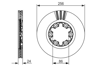 BOSCH 0986479712 - Fren Diski Ön - Ford Ranger/mazda B2500