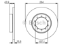 BOSCH 0986479A34 - Fren Diski Arka - Ford Transit V347