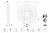 BOSCH 0986479E52 - Fren Diski Ön - Psa Expert / Traveller