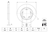 BOSCH 0986479H56 - Fren Diski Ön - Ford Transit V-363