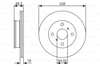 BOSCH 0986479R75 - Fren Diski Ön - Japon Corolla (e9, E10, E11) (karbüratör)