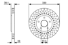 BOSCH 0986479V85 - Fren Diski Ön - Fiat Freemont Voyager