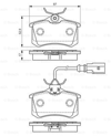 BOSCH 0986494025 - Fren Balatasi Arka - Ford Galaxy/sharan