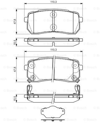 BOSCH 0986494327 - Fren Balatasi Arka - Kore H1/carnival/sorento