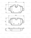 BOSCH 0986494461 - Fren Balatasi Arka - Bmw E90-e91-e92-e93-x1 E84
