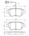 BOSCH 0986494881 - Fren Balatasi Ön - Fiat Fiorino/linea/500 C/bipper/nem0