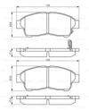 BOSCH 0986495257 - Fren Balatasi Ön - Japon Corolla (e10, E11) : Rav4 (a1) 95-00 : Corona (t19) 92-97 : Carina E (t19) 96-97