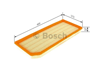 BOSCH 1457433102 - Hava Filtresi - Vw Golf5-jetta-passat-a3