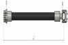 CAVO 618A - Fren Hortumu Arka - Vw Golf5-jetta-passat-a3-leon